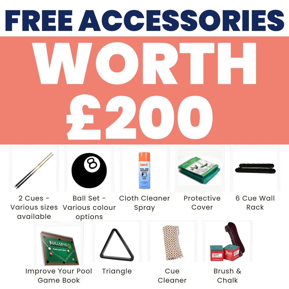 Cry Wolf Slate Bed Indoor Turned Leg Pool Table - Light Oak