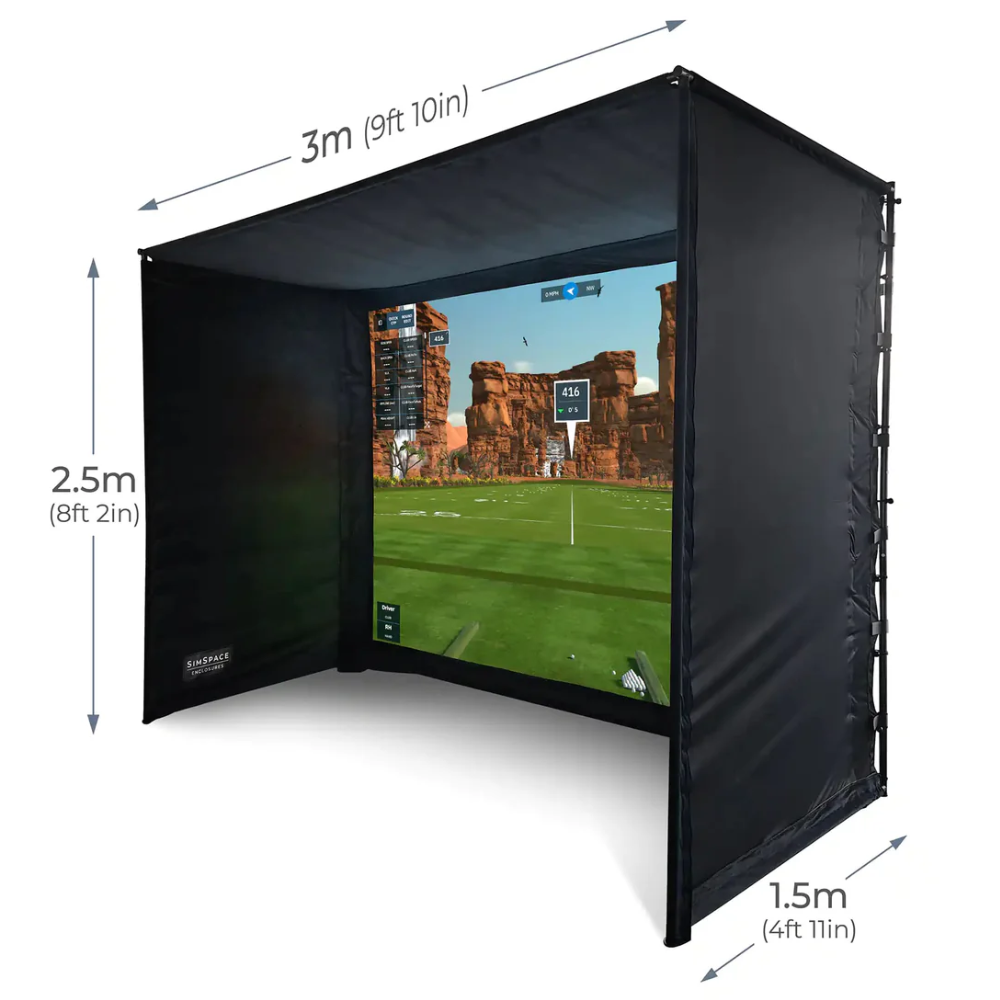 Home Golf Simulator | Enclosure + Monitor | 3 x 2.5 x 1.5 Mtr