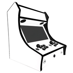 2 Player Bartop Arcade Machine - Plain White