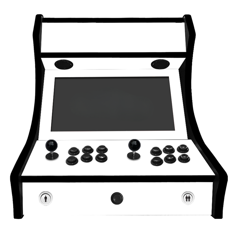 2 Player Bartop Arcade Machine - Plain White