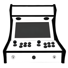 2 Player Bartop Arcade Machine - Plain White