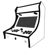 2 Player Bartop Arcade Machine - Plain White