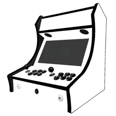 2 Player Bartop Arcade Machine - Plain White