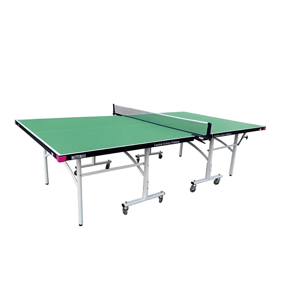 Butterfly Easifold Outdoor Rollaway Table Tennis Table - Green