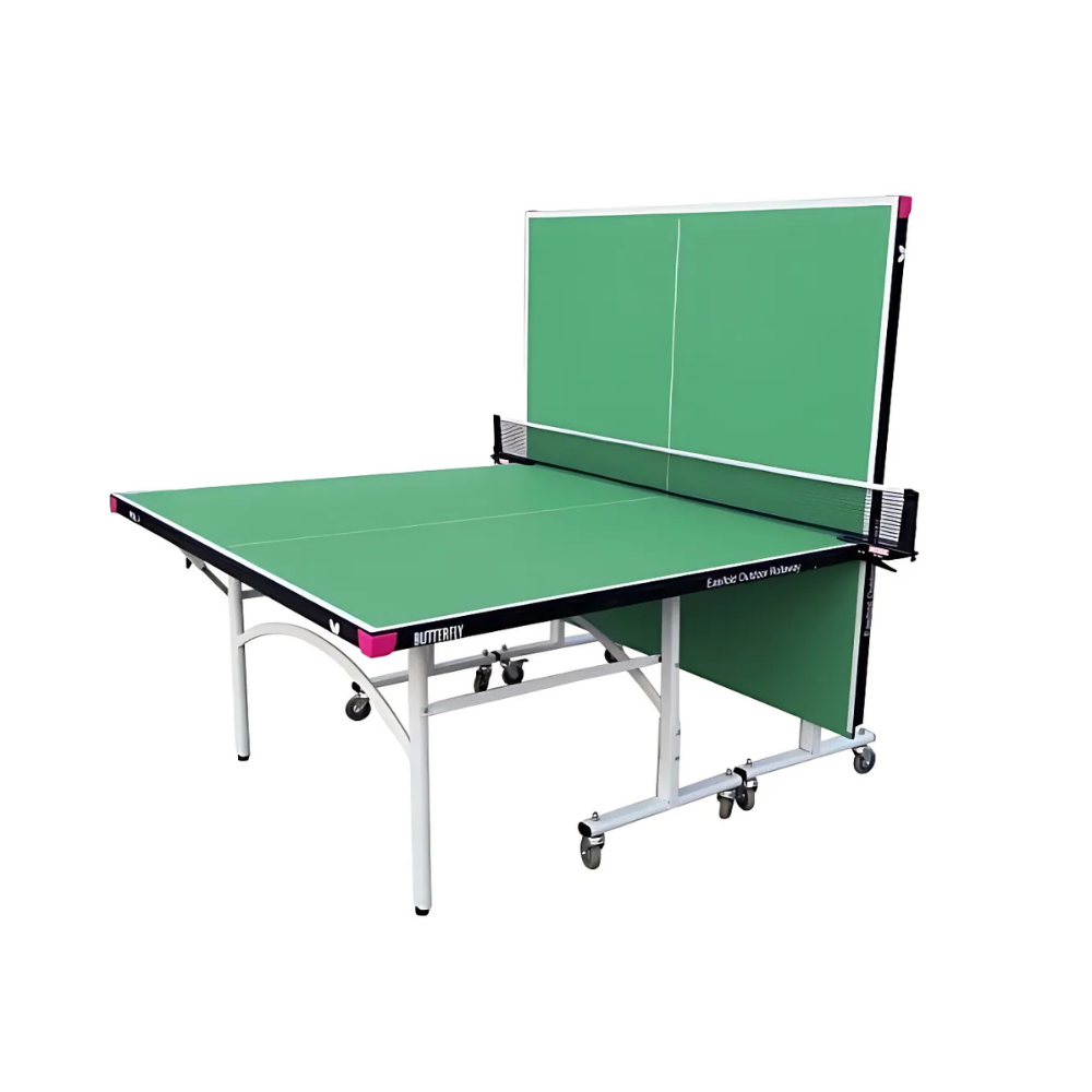 Butterfly Easifold Outdoor Rollaway Table Tennis Table - Green