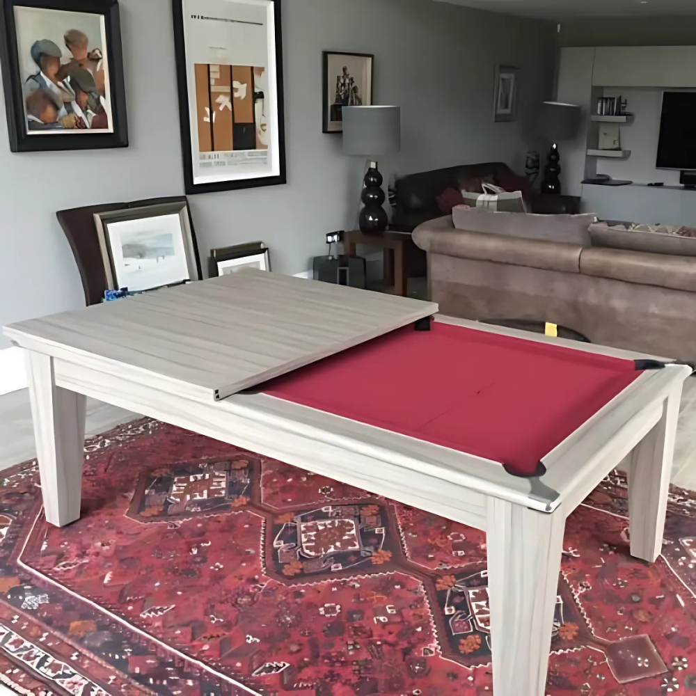 Classic Slate Bed Pool Dining Table | Driftwood | Smart Cherry Cloth
