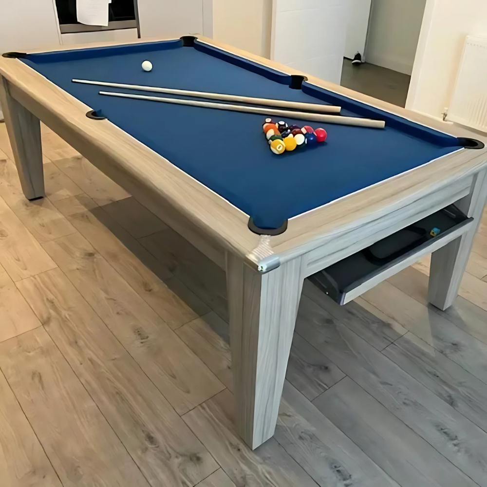 Classic Slate Bed Pool Dining Table | Driftwood | Smart Slate Cloth