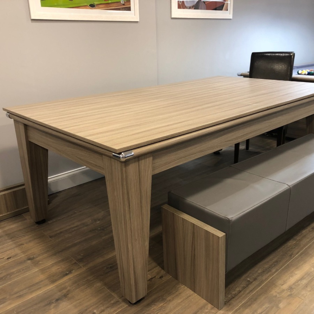 Classic Slate Bed Pool Dining Table | Driftwood