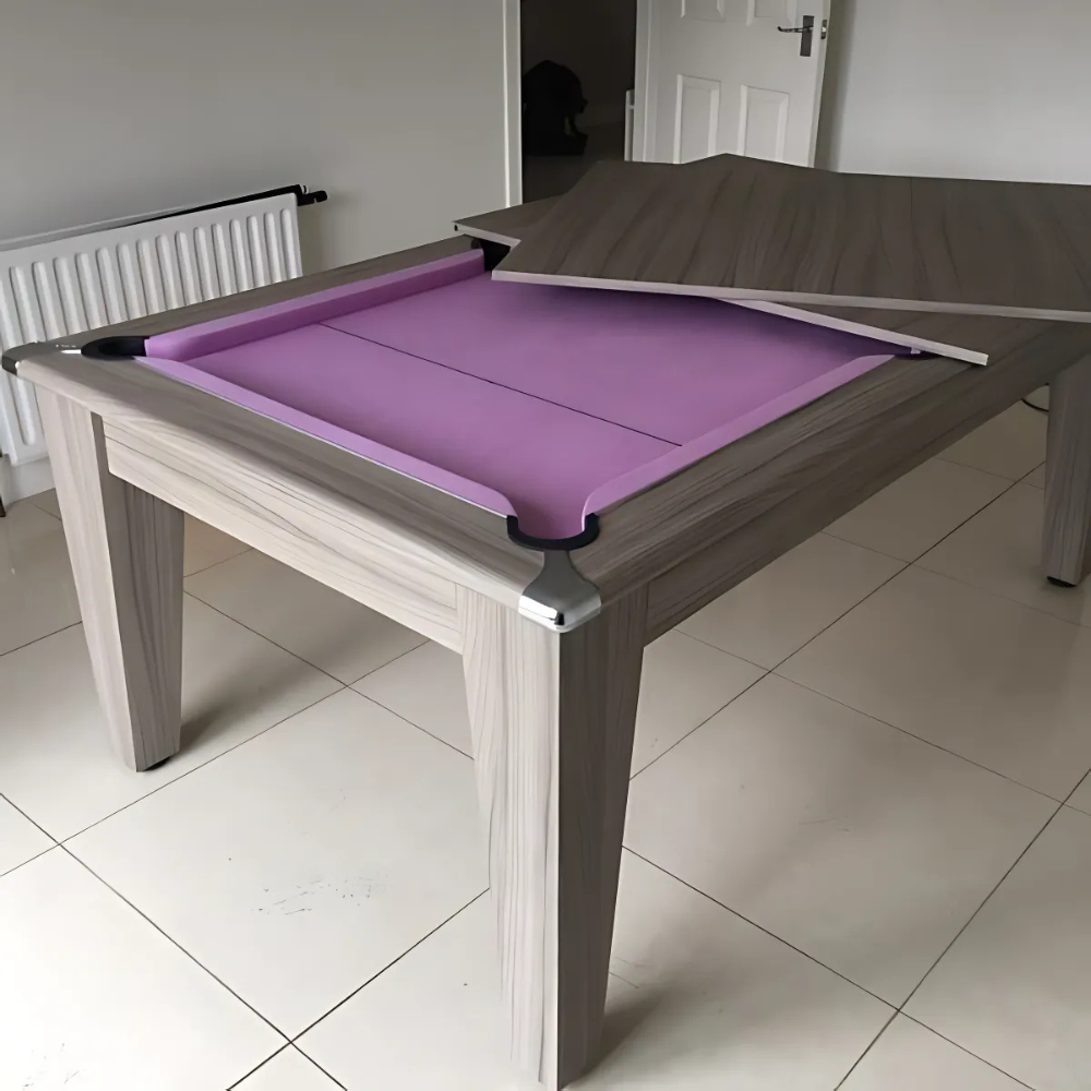 Classic Slate Bed Pool Dining Table | Driftwood | Smart Pink Cloth