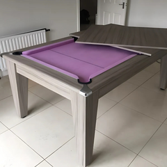 Classic Slate Bed Pool Dining Table | Driftwood | Smart Pink Cloth