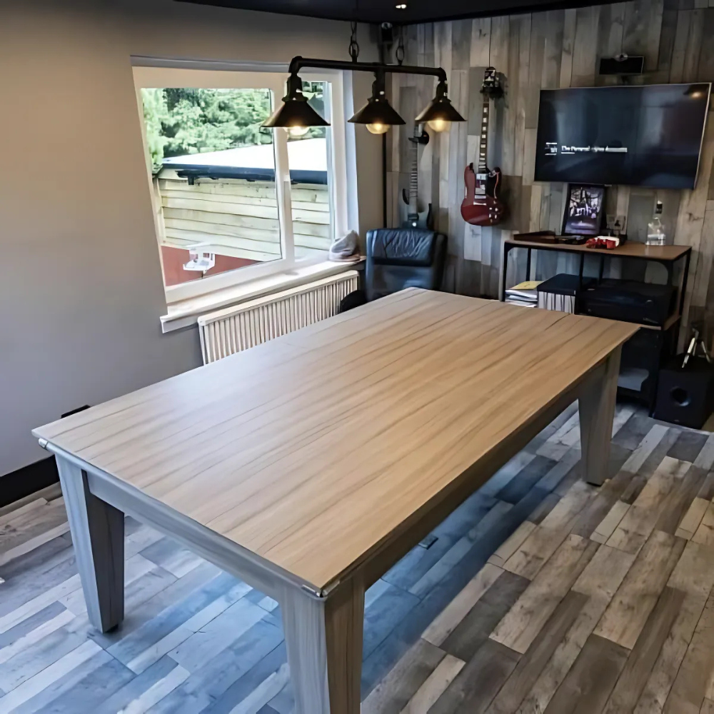 Classic Slate Bed Pool Dining Table | Driftwood