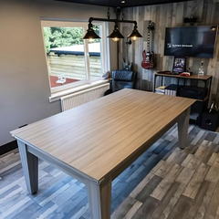 Classic Slate Bed Pool Dining Table | Driftwood
