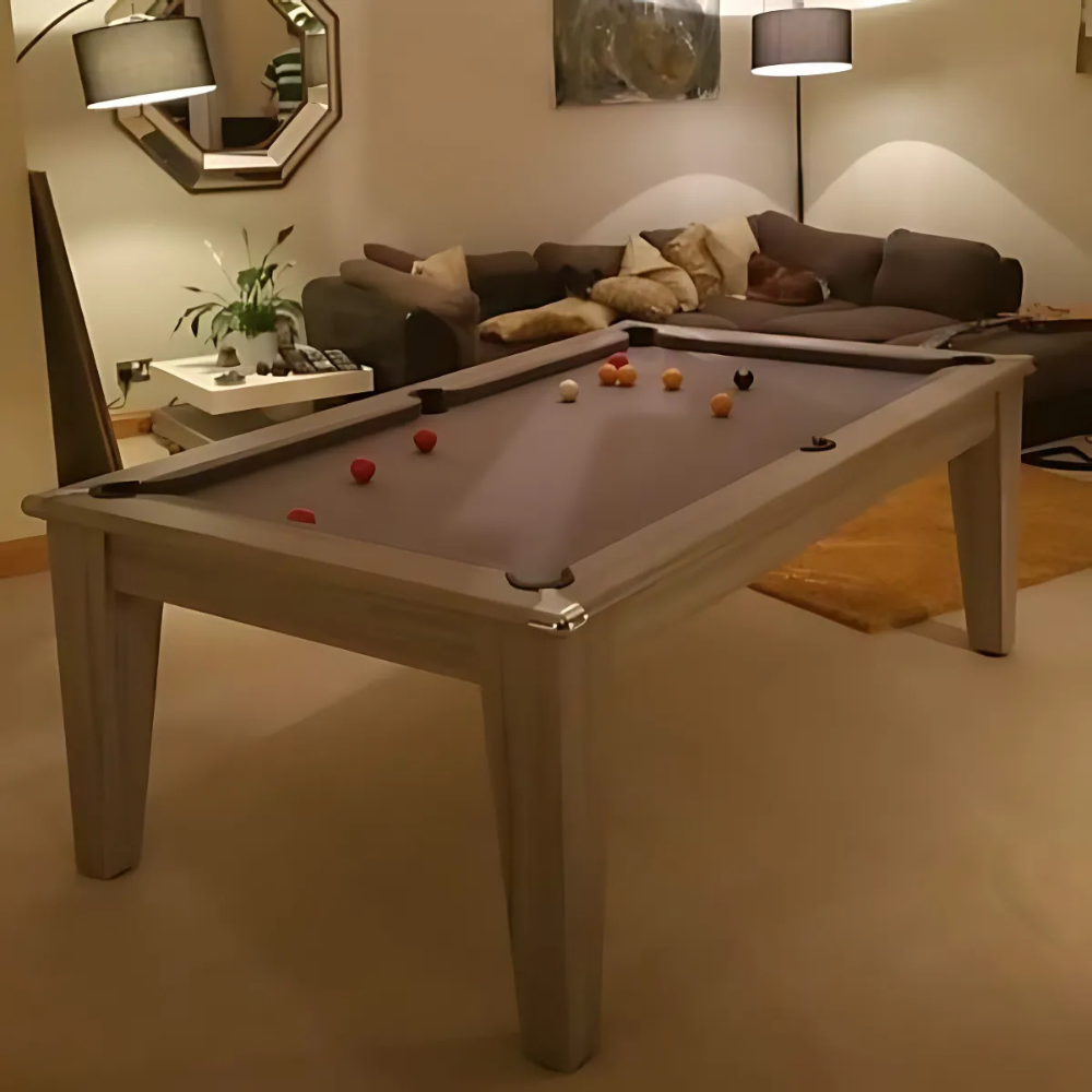 Classic Slate Bed Pool Dining Table | Driftwood | Smart Silver Cloth