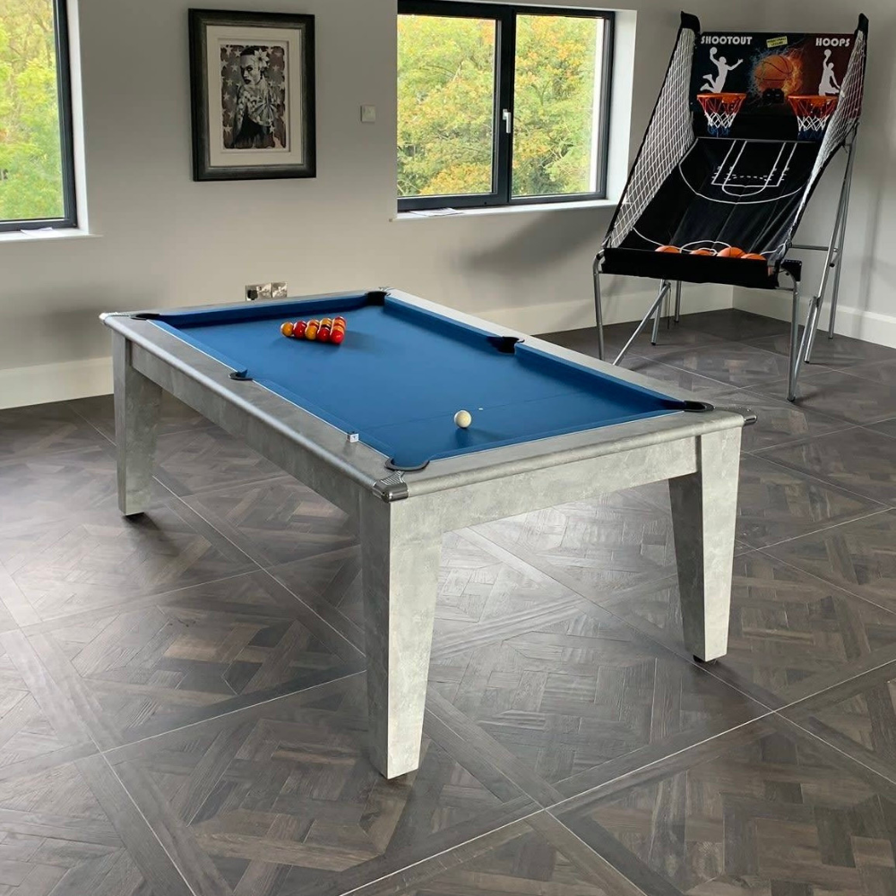 Classic Slate Bed Pool Dining Table | Italian Grey | Elite Pro Electric Pro Cloth