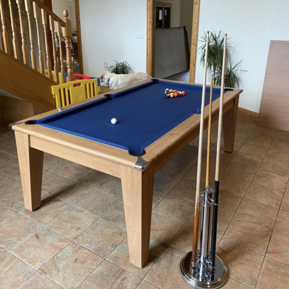 Classic Slate Bed Pool Dining Table | Oak | Smart Slate Cloth