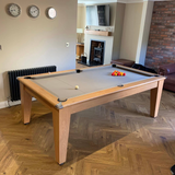Classic Slate Bed Pool Dining Table | Oak | Smart Silver Cloth