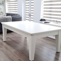 Classic Slate Bed Pool Dining Table | White