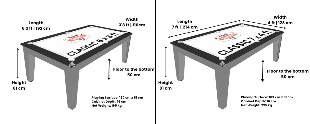 Classic Slate Bed Pool Dining Table | Dark Walnut