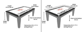 Classic Slate Bed Pool Dining Table | Dark Walnut