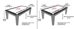 Classic Slate Bed Pool Dining Table | Dark Walnut