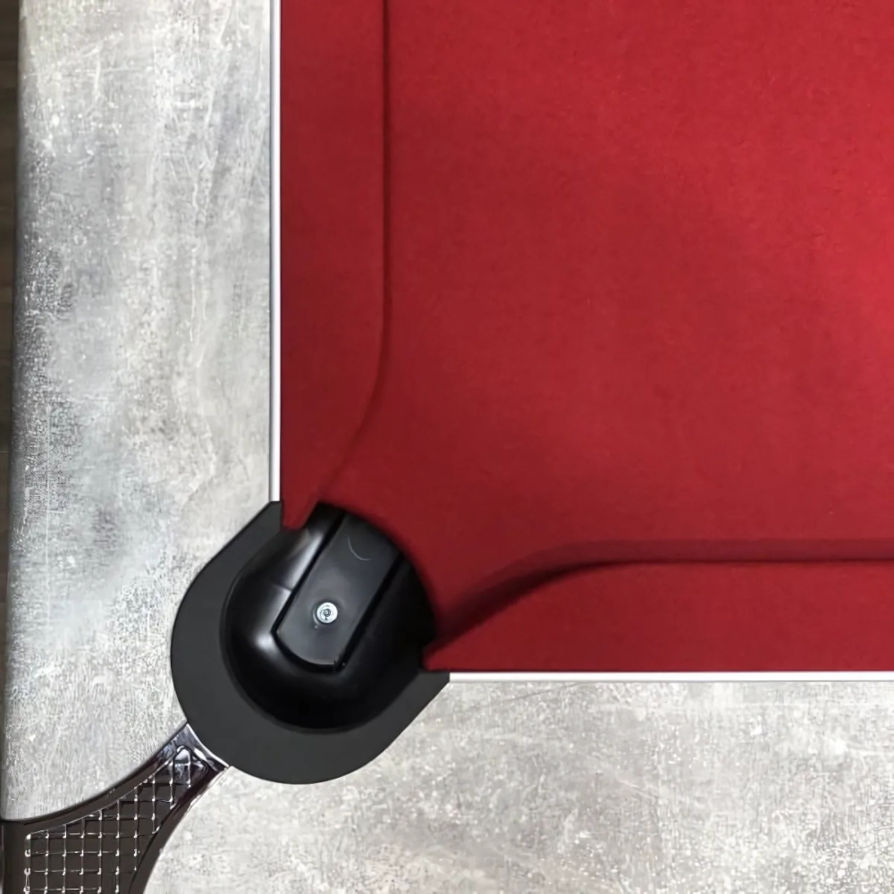 Classic Slimline Slate Bed Pool Table | Italian Grey | Strachan 777 Red Cloth