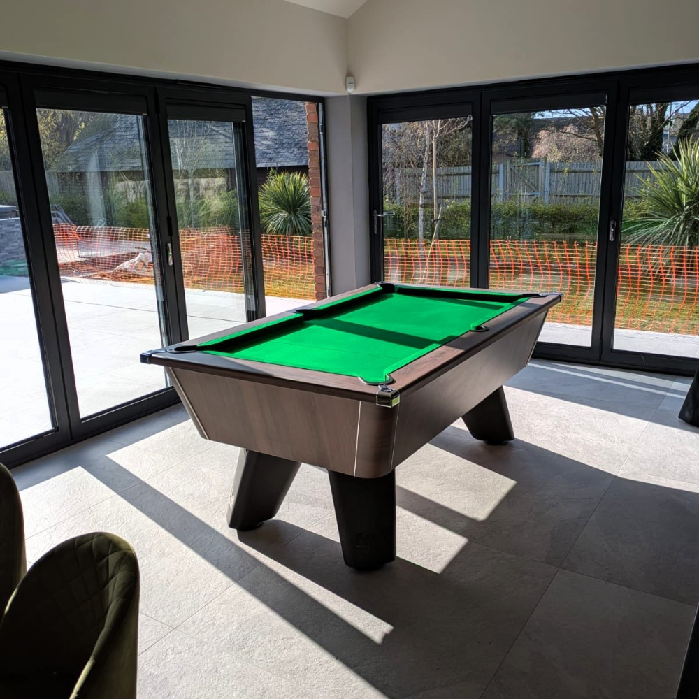 Cry Wolf Slate Bed Indoor Pool Table - Dark Walnut