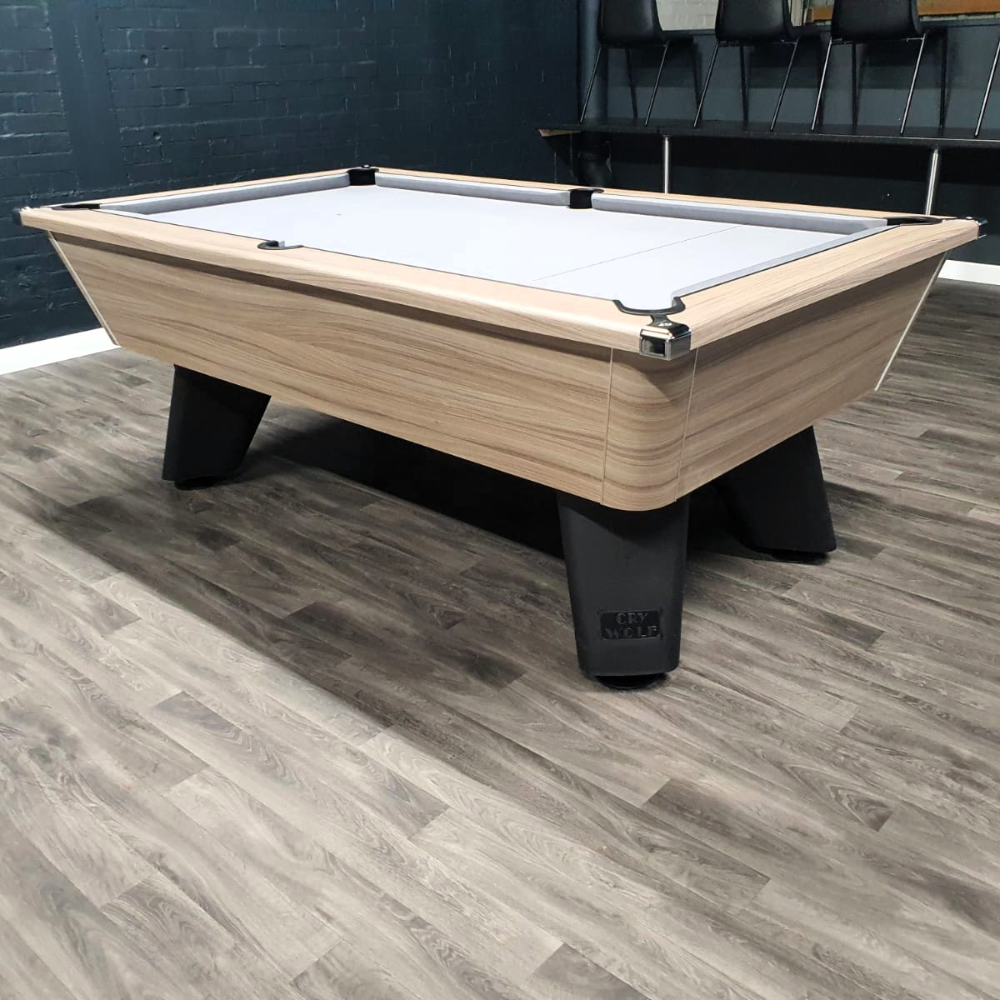 Cry Wolf Slate Bed Indoor Pool Table - Driftwood