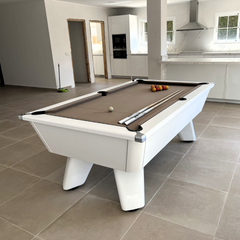 Cry Wolf Slate Bed Indoor Pool Table - White