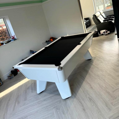 Cry Wolf Slate Bed Indoor Pool Table - White