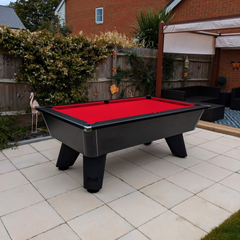 Cry Wolf Slate Bed Outdoor Pool Table - Black
