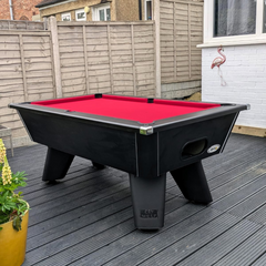 Cry Wolf Slate Bed Outdoor Pool Table - Black