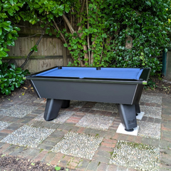 Cry Wolf Slate Bed Outdoor Pool Table - Black