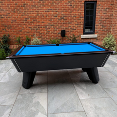 Cry Wolf Slate Bed Outdoor Pool Table - Black