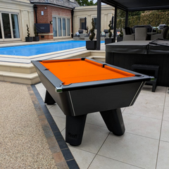 Cry Wolf Slate Bed Outdoor Pool Table - Black
