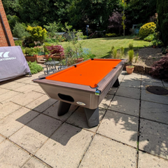 Cry Wolf Slate Bed Outdoor Pool Table - Dark Walnut