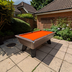 Cry Wolf Slate Bed Outdoor Pool Table - Dark Walnut