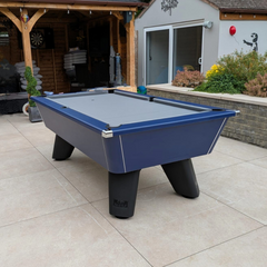 Cry Wolf Slate Bed Outdoor Pool Table - Midnight Blue
