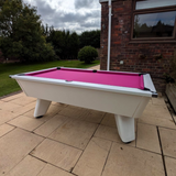Cry Wolf Slate Bed Outdoor Pool Table - White