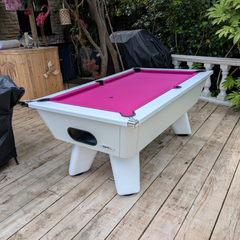 Cry Wolf Slate Bed Outdoor Pool Table - White