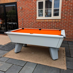 Cry Wolf Slate Bed Outdoor Pool Table - White