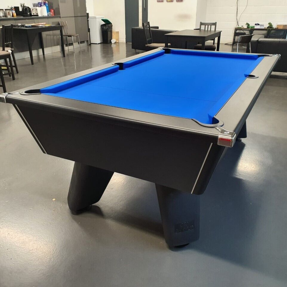 Cry Wolf Indoor Pool Table | Black | Smart Royal Blue Cloth