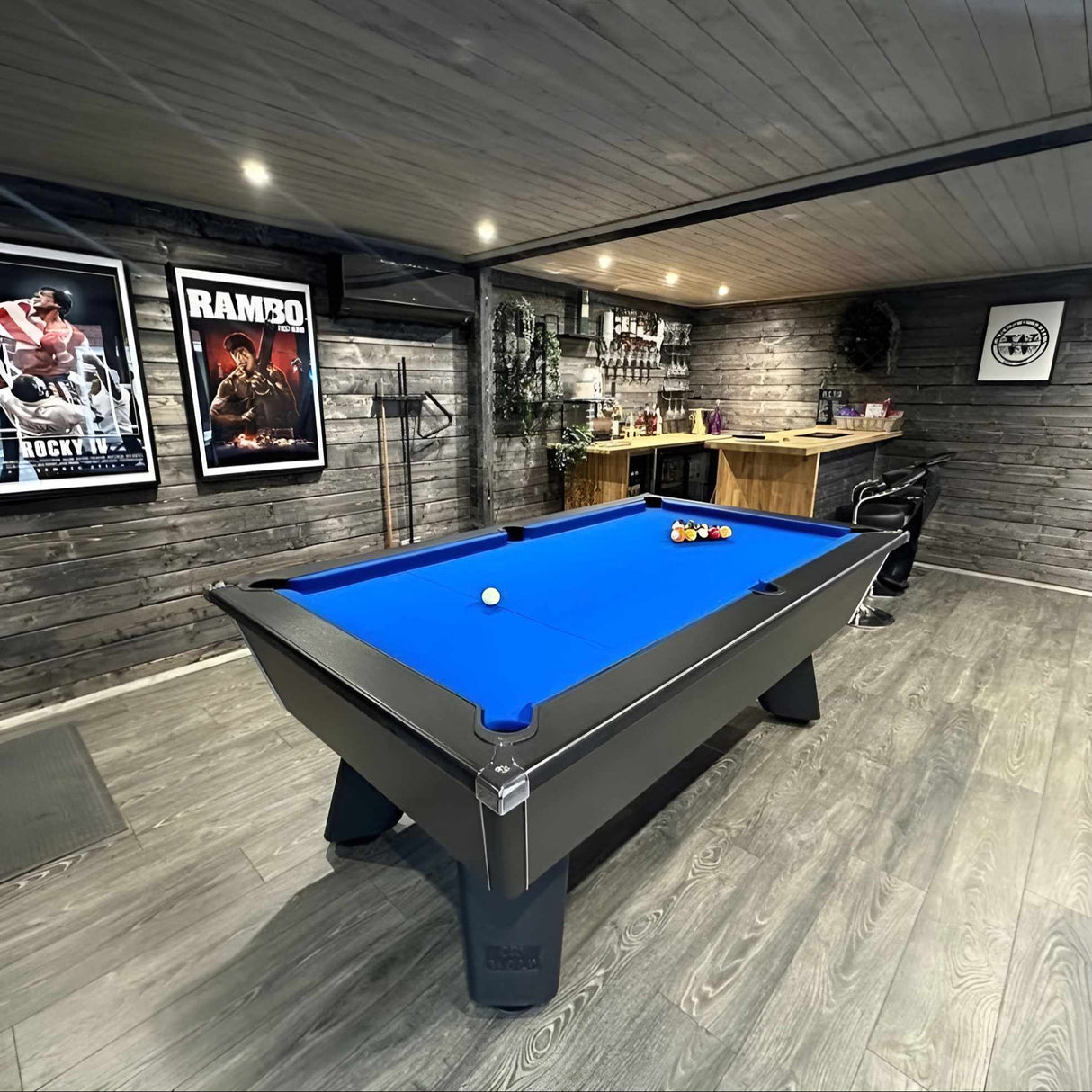 Cry Wolf Indoor Pool Table | Black | Smart Royal Blue Cloth
