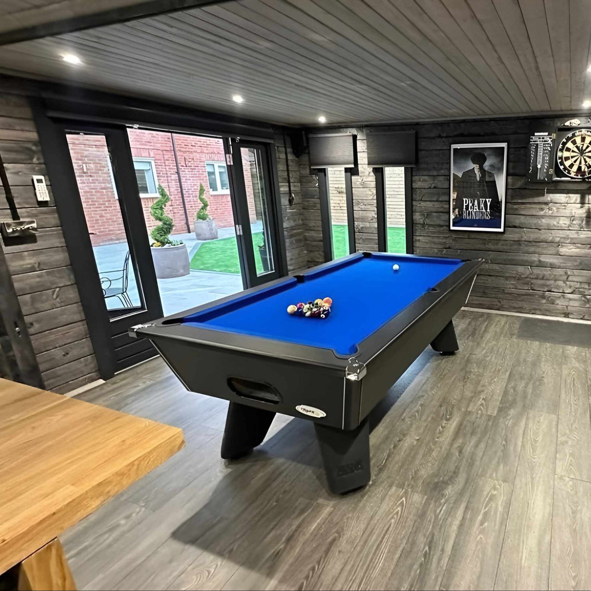 Cry Wolf Indoor Pool Table | Black | Smart Royal Blue Cloth