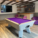 Cry Wolf Indoor Pool Table | Urban Grey | Elite Pro Purple Cloth