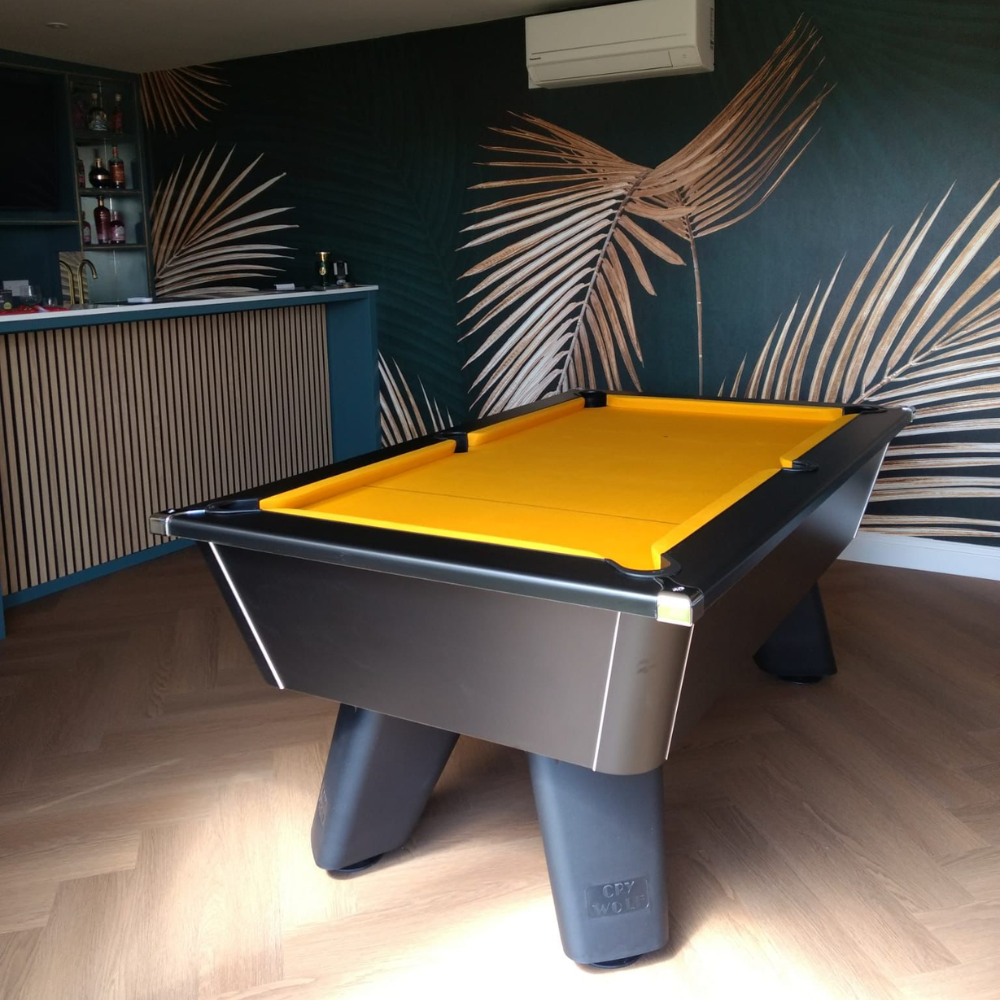 Cry Wolf Indoor Pool Table | Black | Smart Gold Cloth