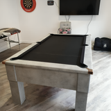 Cry Wolf Square Leg Pool Table | Urban Grey | Elite Pro Black Cloth