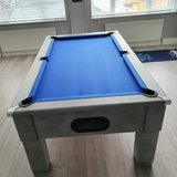 Cry Wolf Square Leg Pool Table | Urban Grey | Smart Royal Blue Cloth