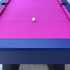 Cry Wolf Outdoor Pool Table | Midnight Blue | Elite Pro Fuchsia Cloth