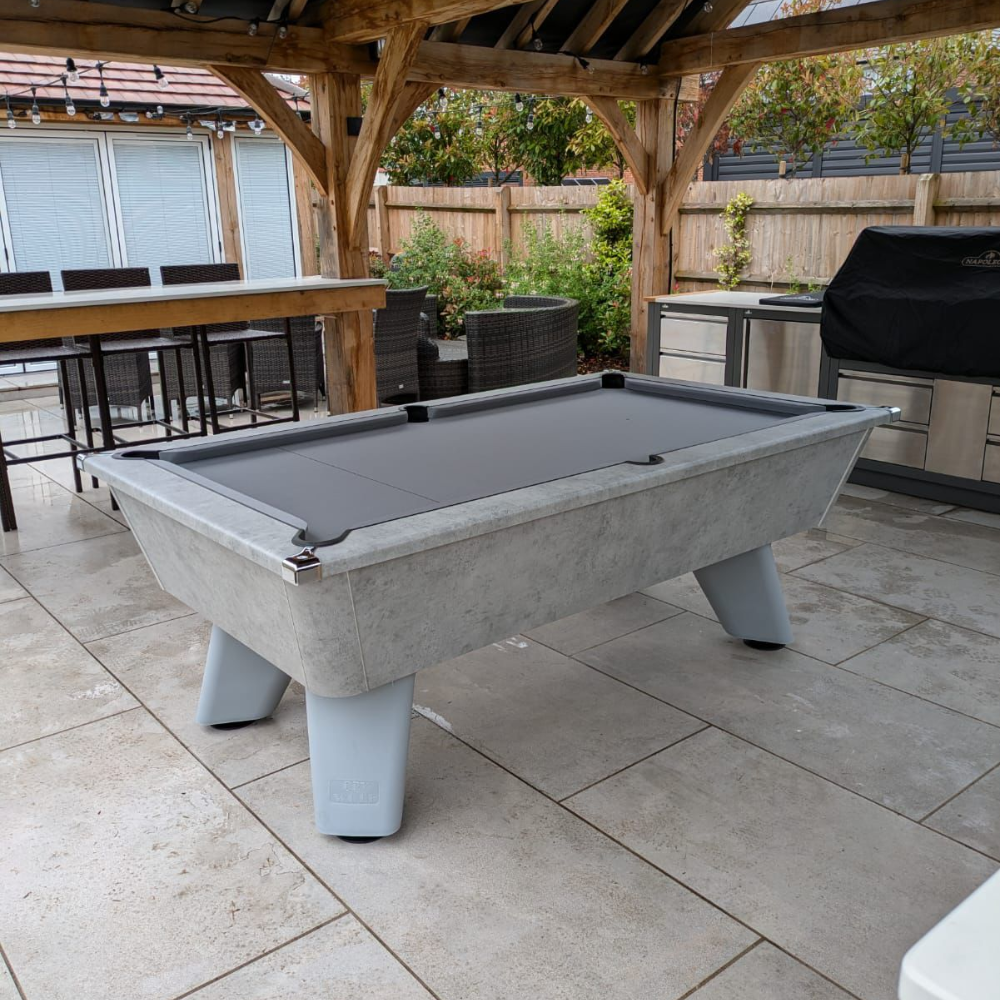 Cry Wolf Outdoor Pool Table | Urban Grey | Elite Pro Bankers Grey Cloth