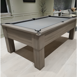 Cry Wolf Square Leg Pool Table | Driftwood | Smart Silver Cloth